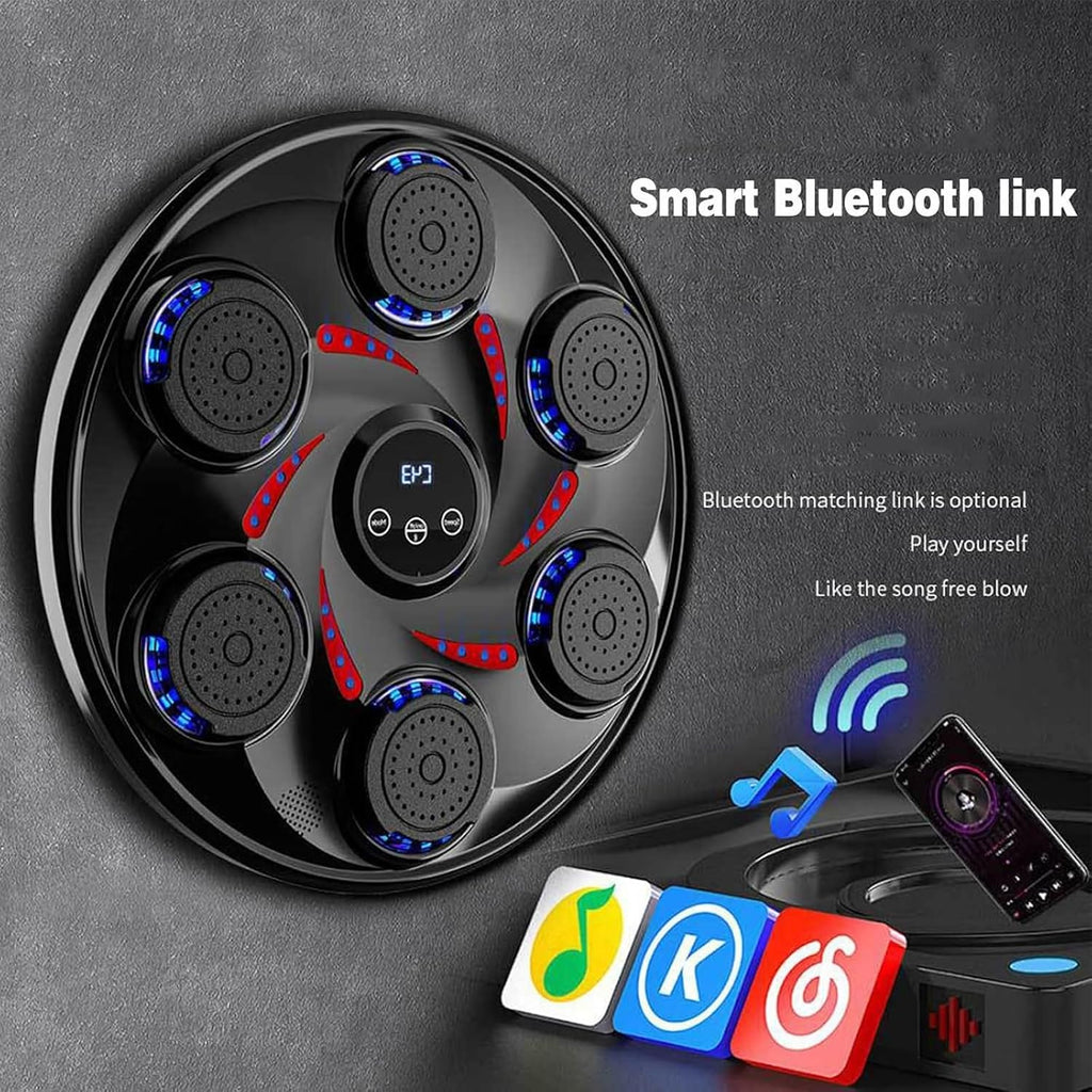 Musical Boxing Machine, Music Electronic Boxing Wall Target, Wall Mounted Music Wall Mounted Boxing Trainer Pads for Home Workout Adults Kids