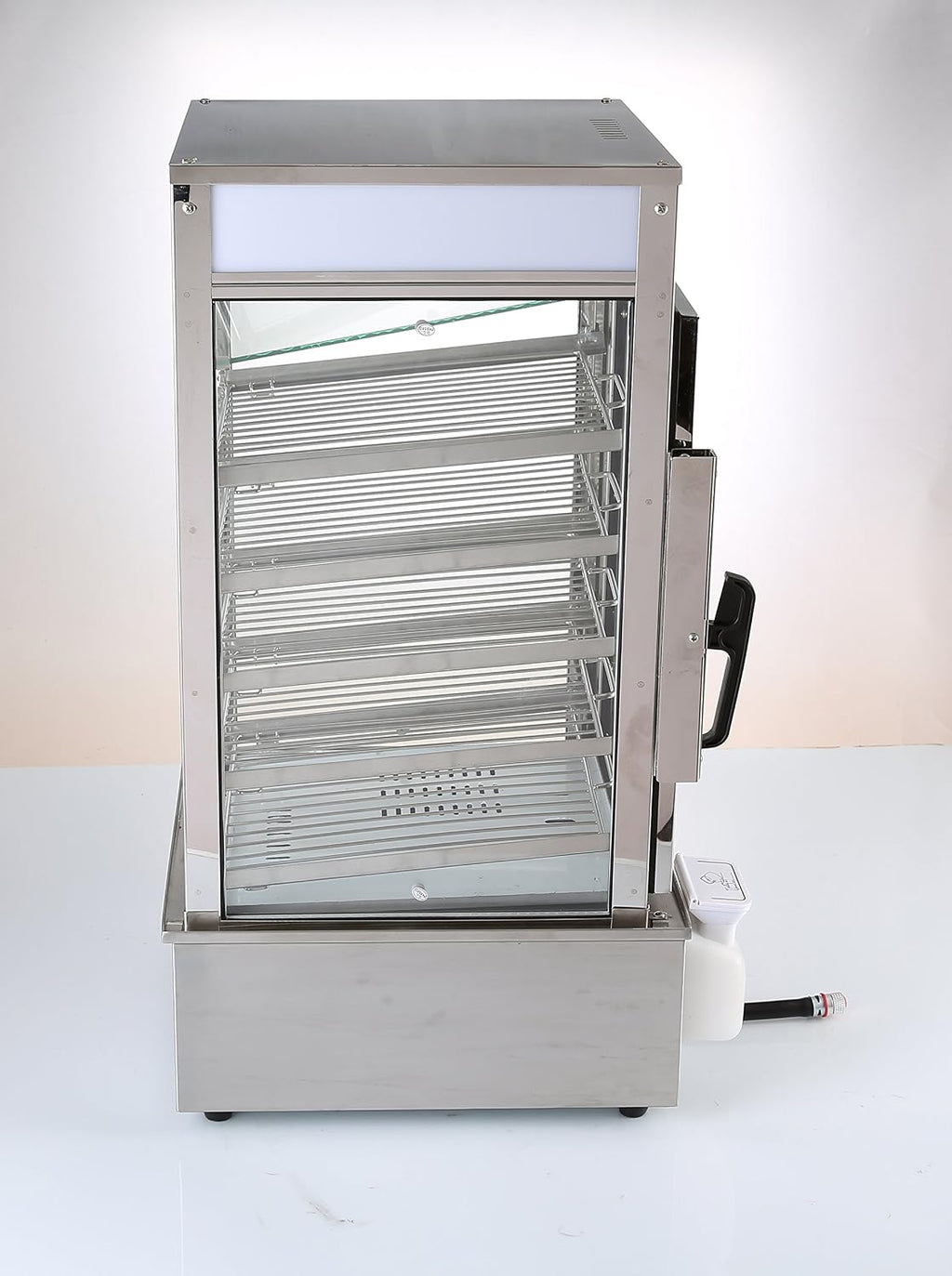 5-Tier Electric Bun Steamer, Commercial Stainless Steel Food Warmer Display with Automatic Temperature Control, for Buns, Baozi, Siomai, Corn, Buffet, Kiosk, Restaurant