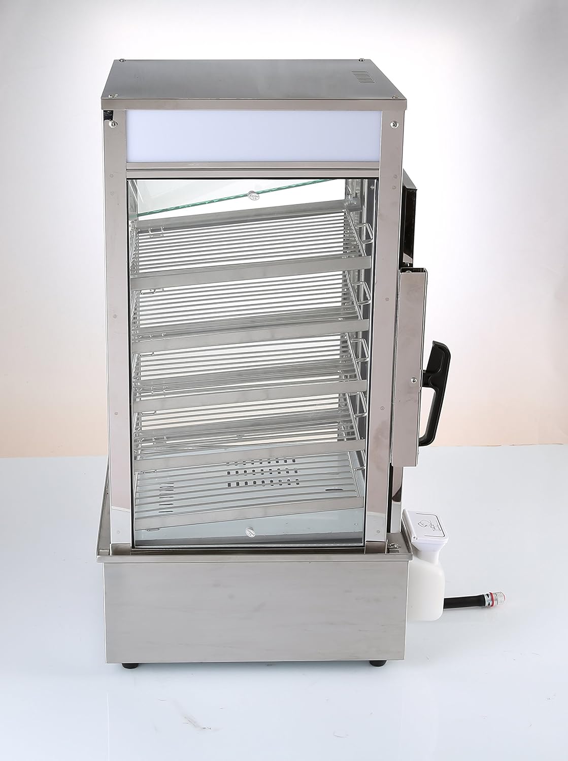 5-Tier Electric Bun Steamer, Commercial Stainless Steel Food Warmer Display with Automatic Temperature Control, for Buns, Baozi, Siomai, Corn, Buffet, Kiosk, Restaurant