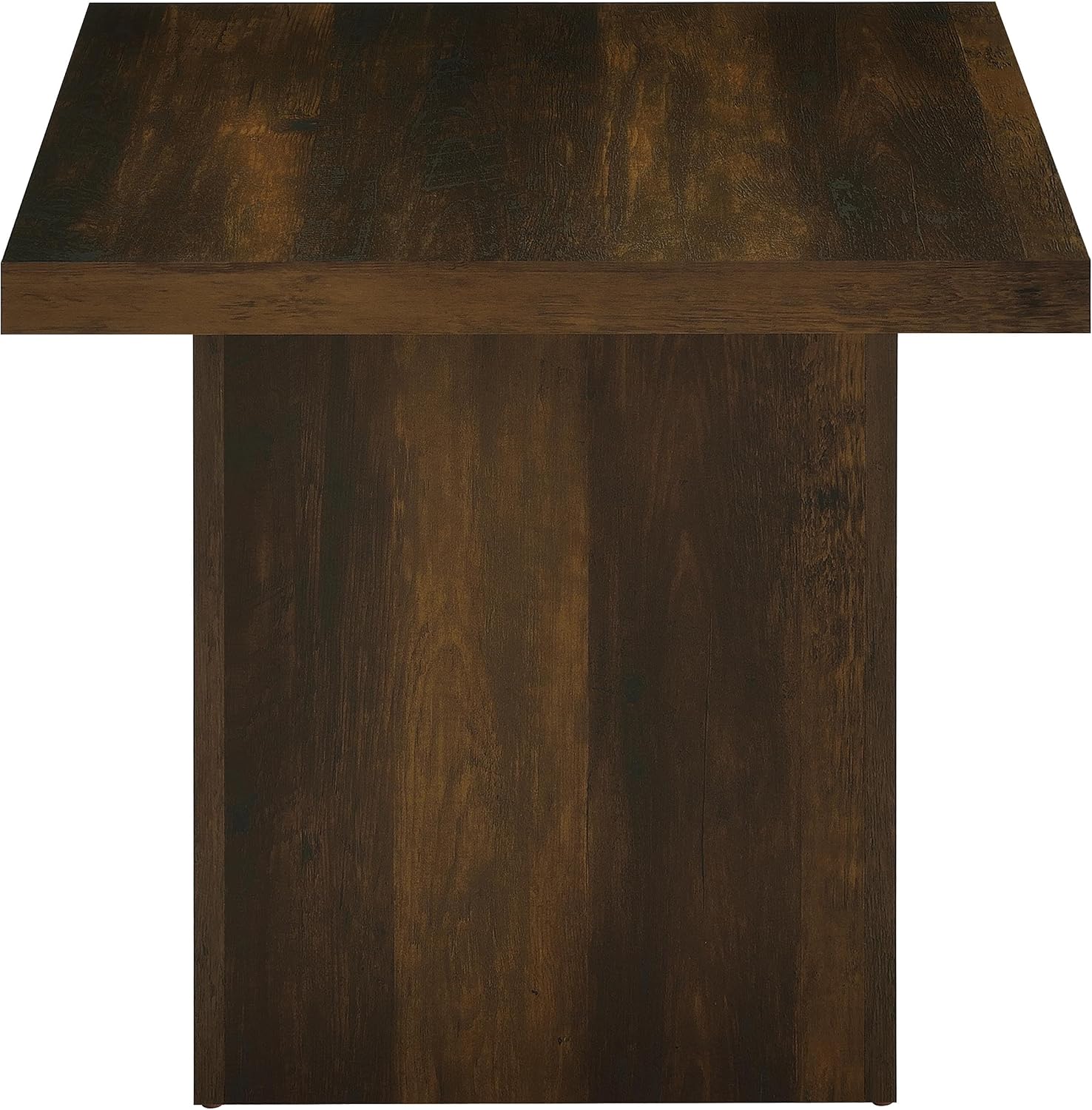 Coaster Home Furnishings - Devar - Wood - Square End Table with Thick Top, Plinth Base, Scratch Resistance and Blocky Frame - Living Room - 23.5-Inch - Dark Pine - 710887