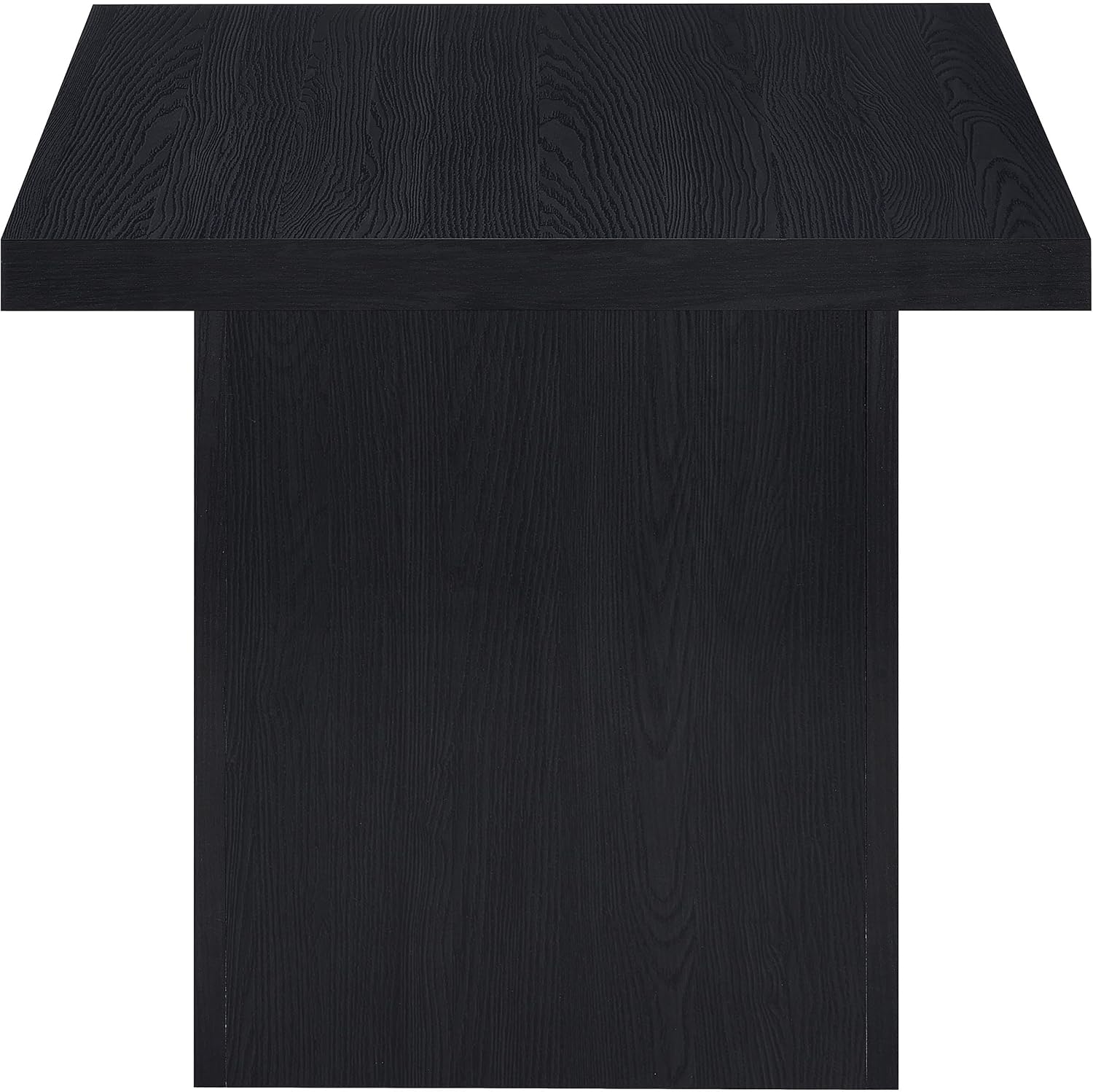Coaster Home Furnishings - Devar - Wood - Square End Table with Thick Top, Plinth Base, Scratch Resistance and Blocky Frame - Living Room - 23.5-Inch - Black - 706277