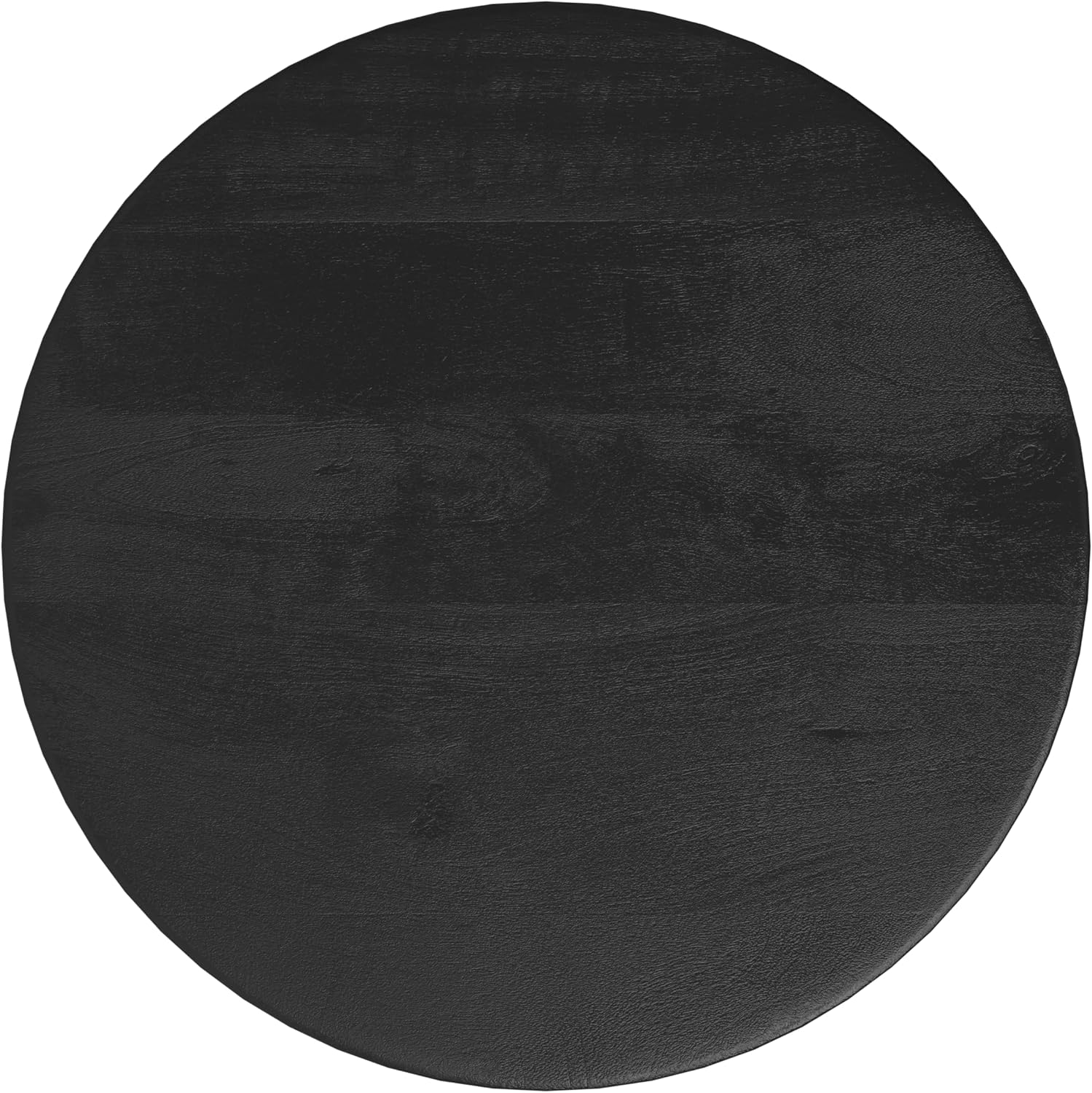 SIMPLIHOME Boyd End Table - 13' Wide x 18' High Solid Mango Wood Round Accent Table in Black, Handcrafted Contemporary Nightstand or Lamp Stand for Living Room, Bedroom, or Office, Assembled