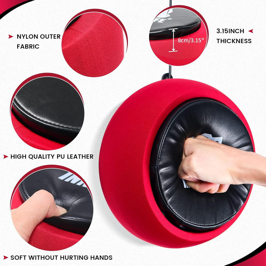 INNOLIFE Professional Boxing Dynamometer – High-Accuracy Punch Power Tracker with Soft Punching Pad and LCD Display, 1543Lbs Capacity, KG/LB/N Unit Switch