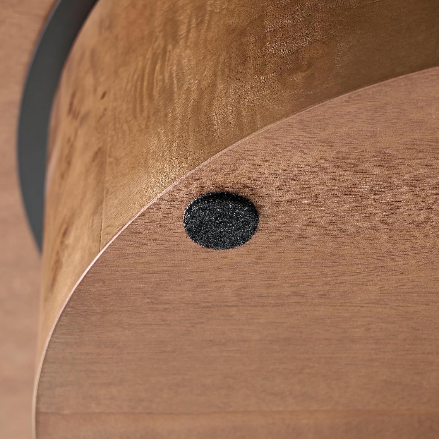 Burl Wood Coffee Table for Living Room Round Wood Coffee Table with Pedestal 31.49' Modern Circle Center Tables Accent Tables for Apartment, Easy Assembly-Brown