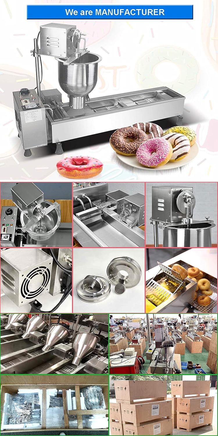 Commercial Single Rows Donut Machine/Donuts Making Machine/Doughnut Maker/Frying Donuts Maker/Mini Donut Maker,Large capacity,Combination of forming and frying
