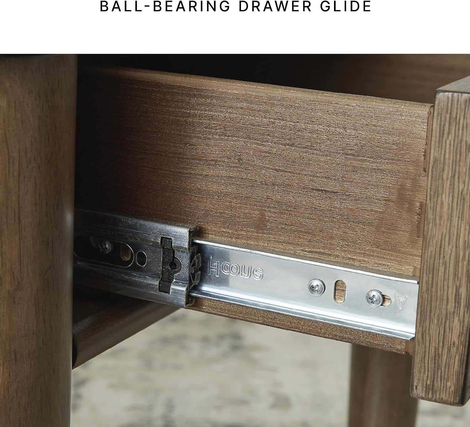 Signature Design by Ashley Roanhowe Contemporary 1-Drawer End Table with Open Lower Shelf, Light Brown