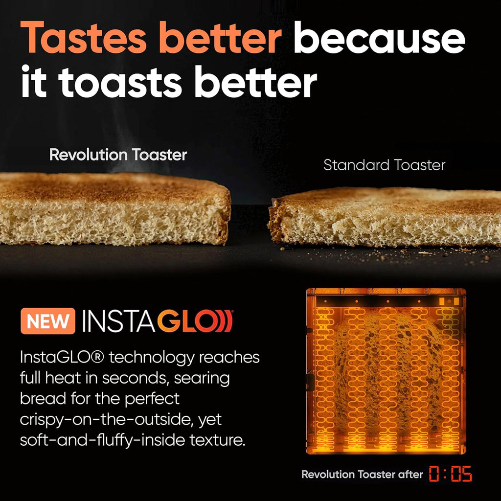 Revolution R180 Connect Plus Smart Toaster with Touchscreen (Bundle with Toastie Press & Warming Rack) Choose from 40+ Bread Types, 7 Browning Levels, & Toastie Press Mode