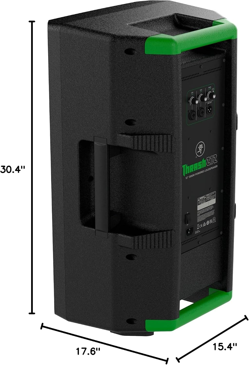 Audiosavings Bundle: (2) Mackie Thrash212 12 1300W Powered Active DJ PA Speaker Thrash 212 Bundle with (1) Pair of Rockville Adjustable Tripod Speaker/Light Stands+(2) 20 Foot XLR Cables (3 Items)