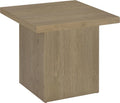 Coaster Home Furnishings - Devar - Wood - Square End Table with Thick Top, Plinth Base, Scratch Resistance and Blocky Frame - Living Room - 23.5-Inch - Latte - 710917