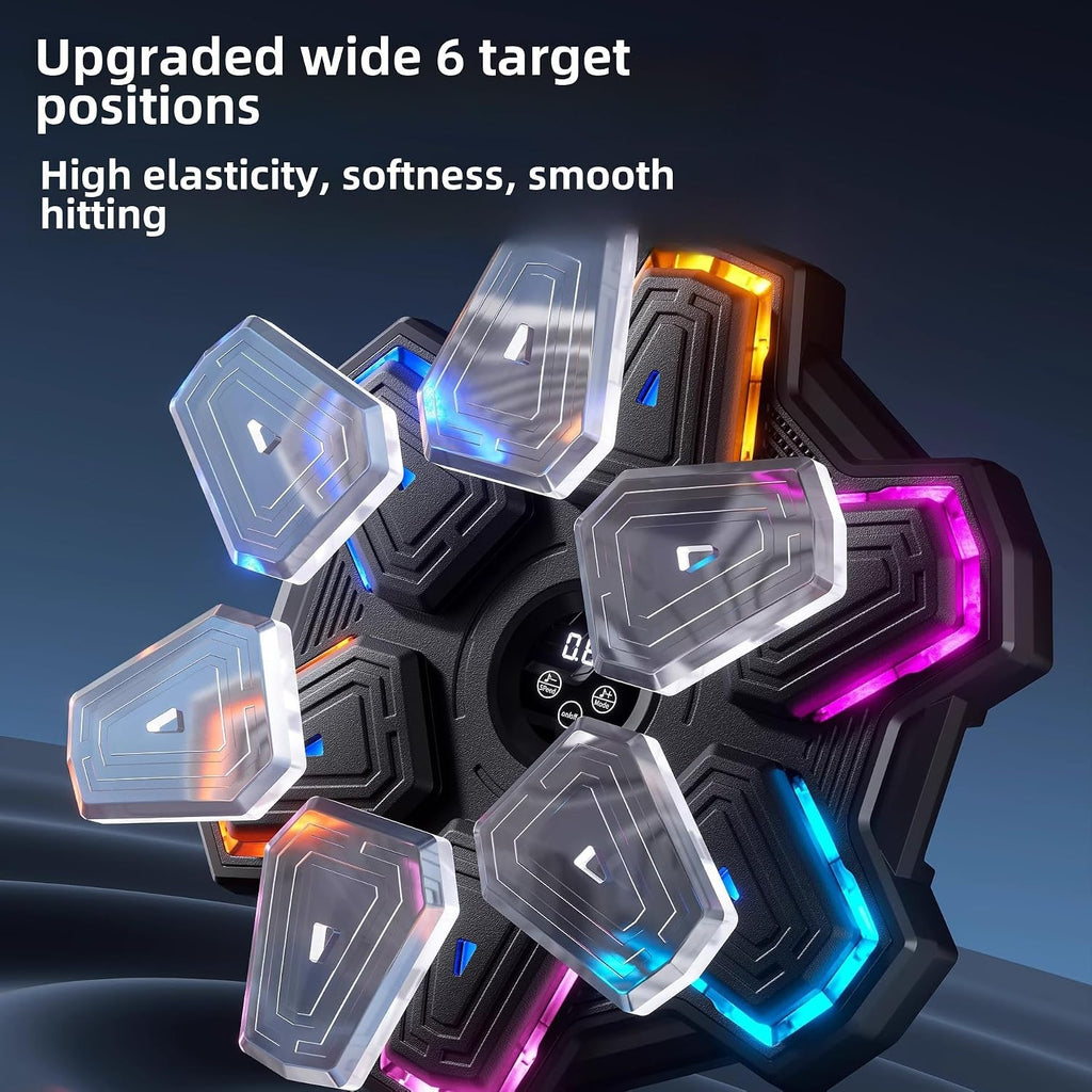 Boxing Target Machine,Wall Mounted Boxing Target,Music Boxing Machine,for Boxing Training, LED Display Connect to Mobile Phone PU Material.Home Boxing Training Equipment for Boxing Enthusiasts