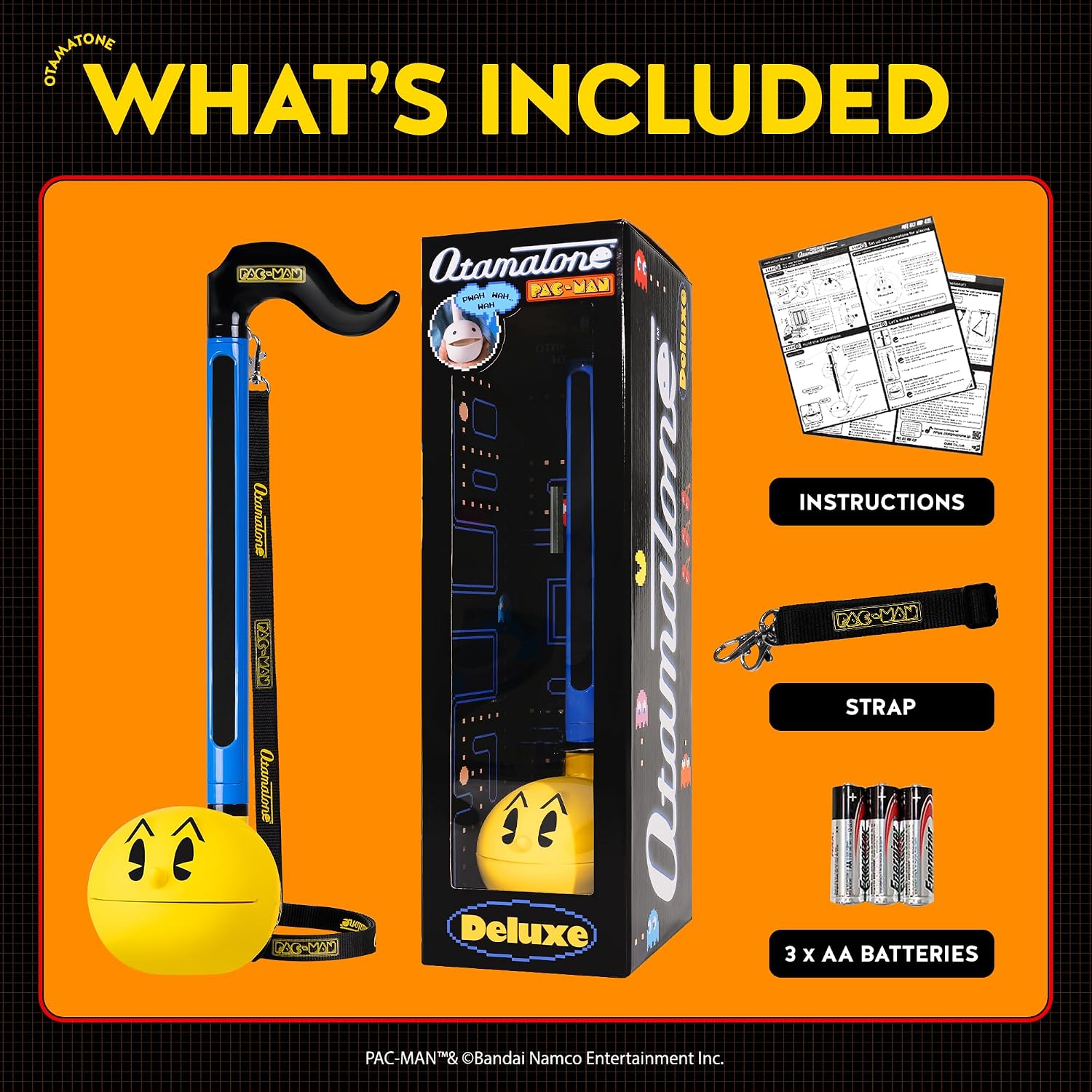 Otamatone PAC-Man Regular and Deluxe Size Bundle Offer Portable Music Instrument / Synthesizer from Japan by Maywa Denki