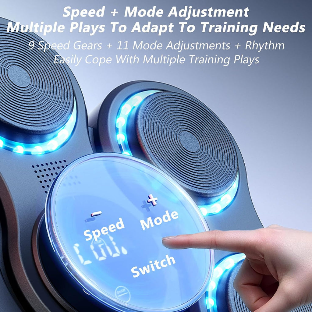 Musical Boxing Machine, 10 in 1 Intelligent Boxing Machine, Interactive Trainer, 10 Training Modes and Double Play, Music Sync