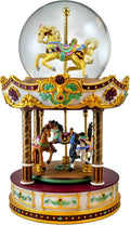 Carousel Revolving Musical Water Globe by The San Francisco Music Box