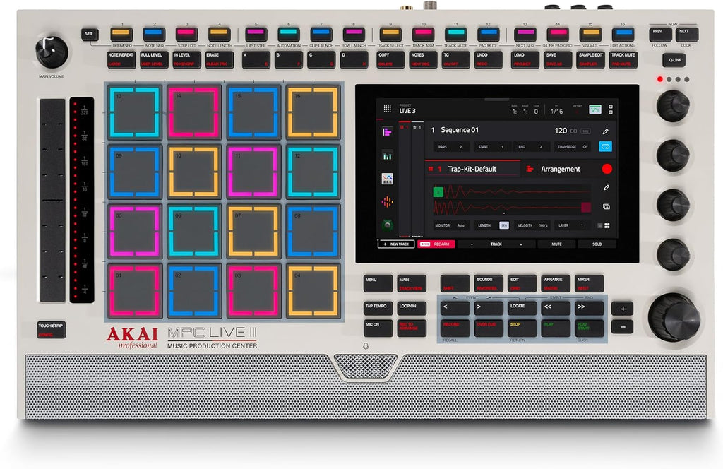Akai Professional MPC Live III Retro - Standalone Portable Music Production Center with MPCe Pads, Sequencer, Touchscreen, Mic, Stereo Monitors, Audio Interface, Wi-Fi, Bluetooth, Battery, Touchstrip