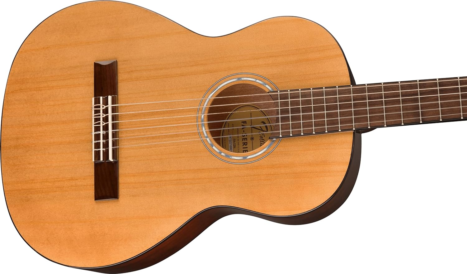 Fender FA-15N 3/4 Scale Nylon String Acoustic Guitar, Natural, with Gig Bag