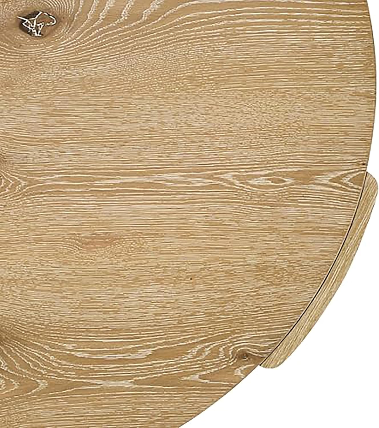 Furniture of America Carys Modern Solid Wood 20-inch Round End Table with Plinth Base, Living Room Furniture for Small Space, Home Office, Oak