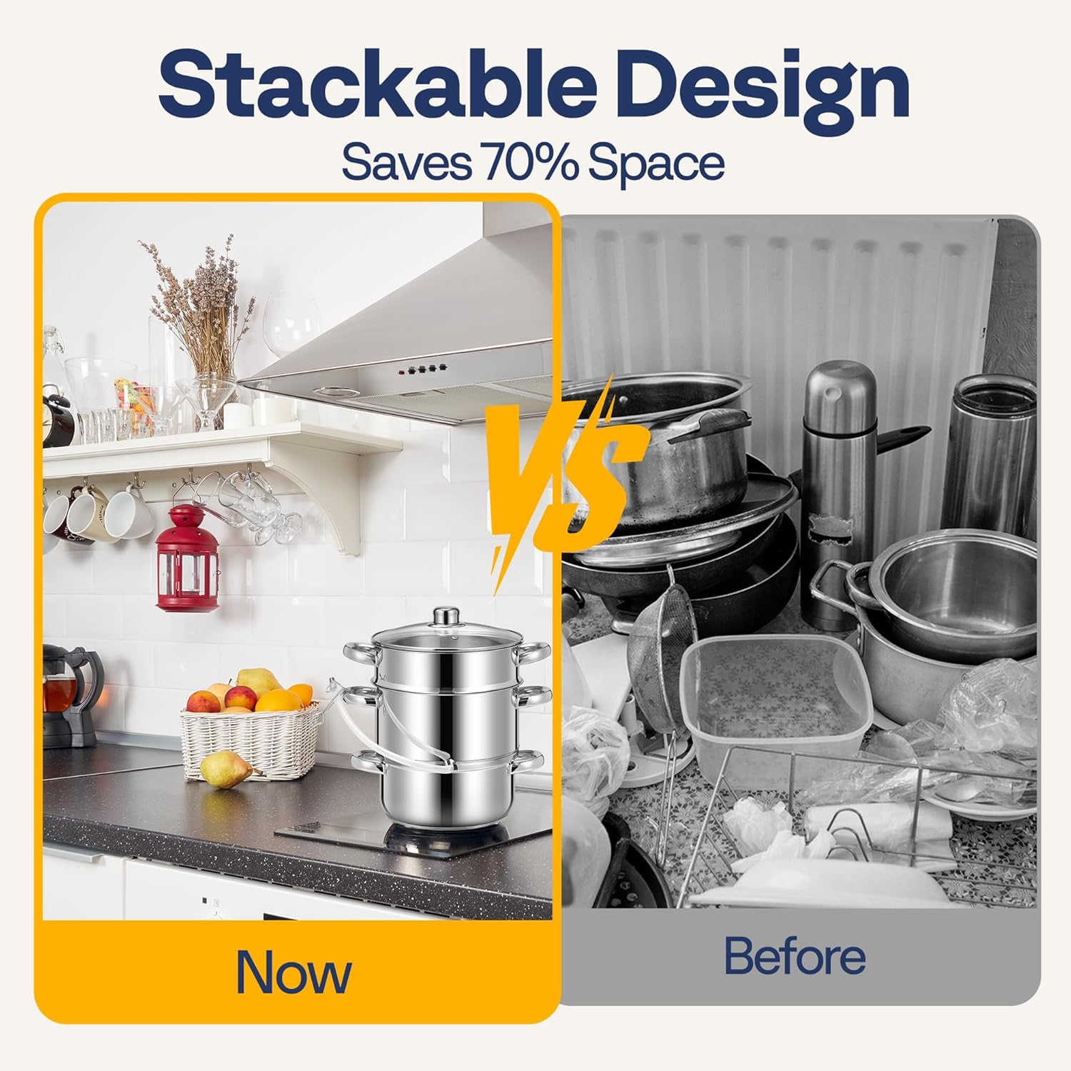 VIVOHOME Stainless Steel Juice Steamer Extractor Fruit Vegetables Juicer Steamer Pot 5 Qt & 8.5 Qt