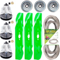 54 inch Deck Spindle Be lt Blade Kit for M TD Cub Ca det Troy Bi lt Crafts man ZT1 ZT2 Z7600 Z5800 Include 3 Spindle 618-09236, 3 Blade 742P05086, 2 Idler GY22082, 1 Be lt 754-04329