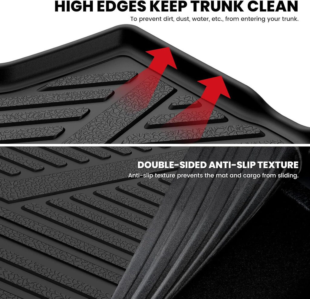 LASFIT Cargo Mat+Rear Back Seat Protector+Underfloor Storage Mat for Ford Bronco 4-Door 2021-2026 TPE All Weather Protection Liners Waterproof Backrest Mat Custom Fit Non-Slip Easy Clean