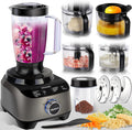 11-in-1 Food Processor and Blender Combo, 14 Cup Food Processor with Large Chute, 51 oz for Smoothies & Ice, for Chopping, Grinding, Slicing, Shredding, Purees & Dough, Dishwasher Safe