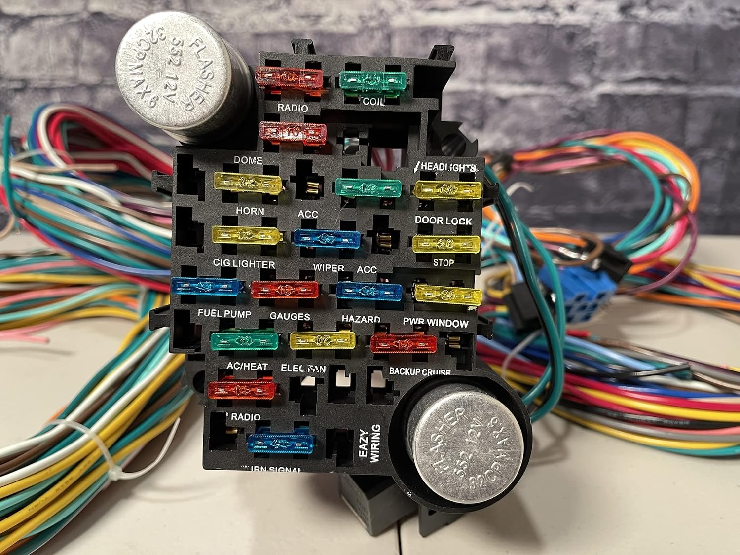 Universal Wiring Harness Kit - 21 circuit wiring harness Standard Color Wire Harness Kit Replacment for Chevy Mopar Hotrods Ratrods Ford Chrysler Universal Automotive Wiring