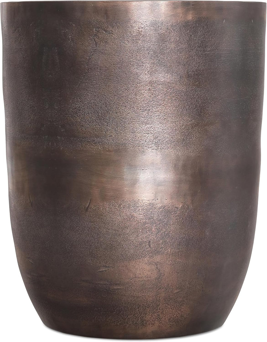 SIMPLIHOME Morris Metal Table - 17 inch Wide Cast Aluminum Round Accent Table in Antique Copper, Industrial Side or End Table for Living Room, Bedroom or Entryway with Handcrafted Finish, Assembled