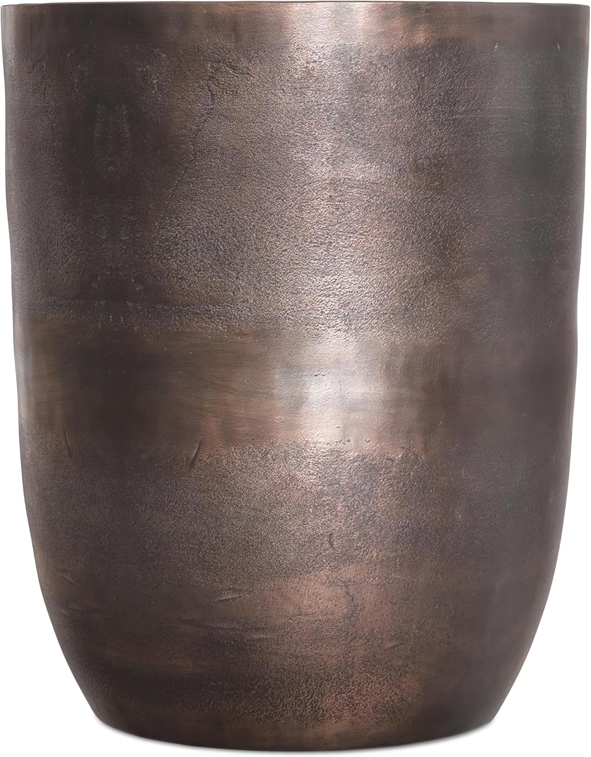 SIMPLIHOME Morris Metal Table - 17 inch Wide Cast Aluminum Round Accent Table in Antique Copper, Industrial Side or End Table for Living Room, Bedroom or Entryway with Handcrafted Finish, Assembled