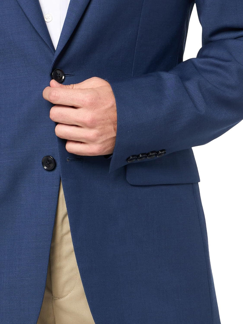Calvin Klein Men's Slim Fit Suit Separates | Wool Jacket & Pants for Customized Sizing | Tailored Mens Suit with Notched Lapel, Button Closure & Welt Pockets | Versatile Suits for Men