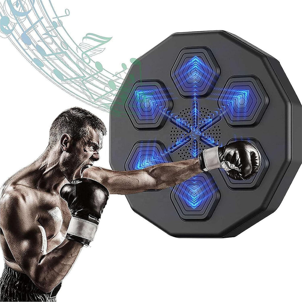 Music Boxing Machine, Smart Boxing Training Gym Equipment Punching Machine, Wall Mount Electronic Boxing Trainer Pad for Home Workout Stress Relief