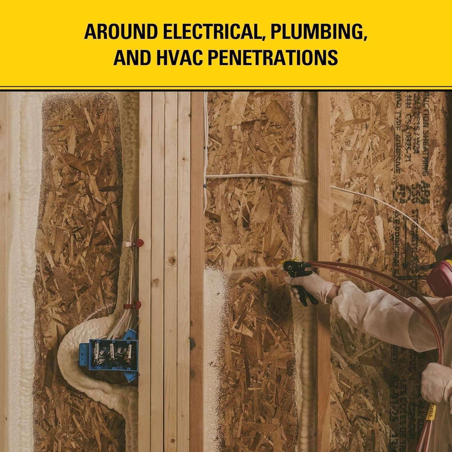 STANLEY F 994C Supercoat Canister Spray Foam Insulation Kit (600 Board Feet) - Class A Fire Rated Closed Cell Two Component Foam Sealant for Wall, Attic, Garage & Crawl Space | Includes Gun & Hose
