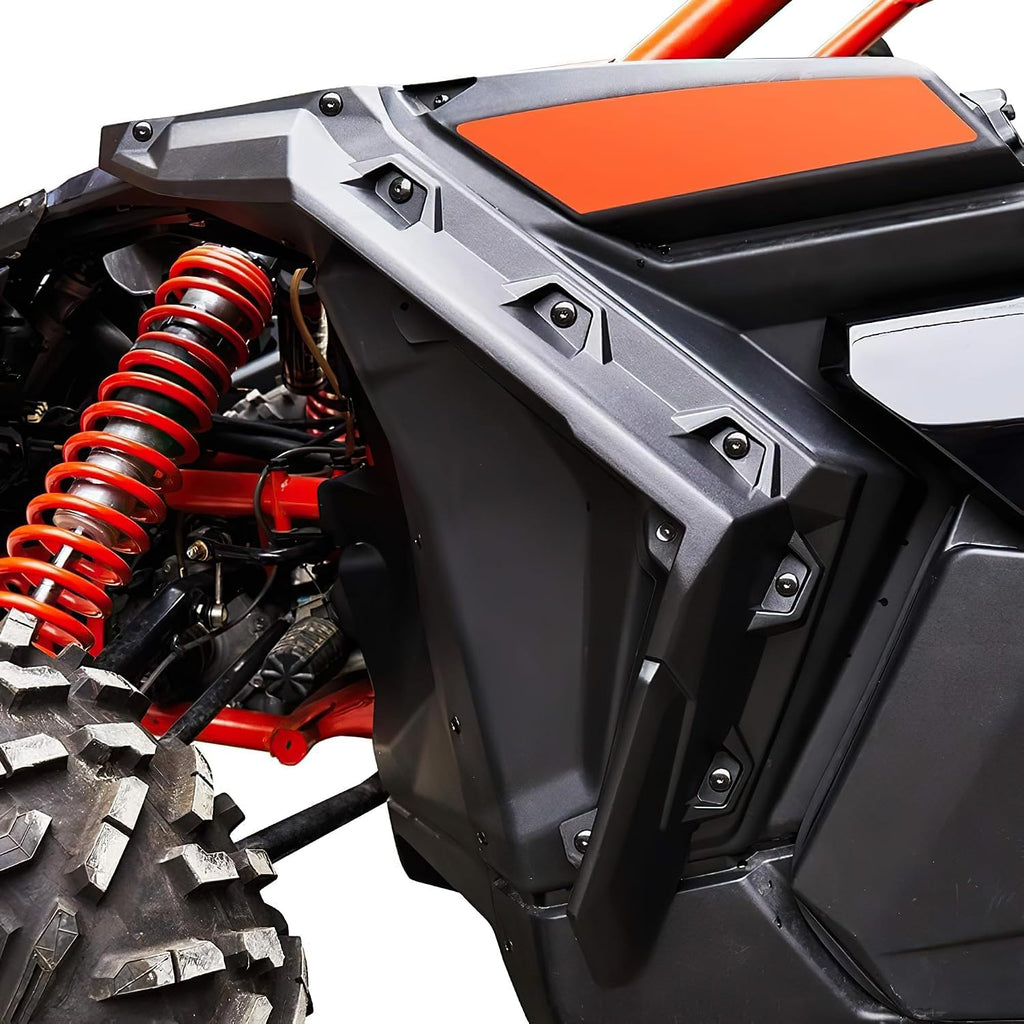 KEMIMOTO X3 Fender Flares Extended Compatible with Can-Am Maverick X3 & Max RS Turbo R RR 2017-2025 Front and Rear Side Fenders Mud Guards Accessories Parts OEM Replacement 715002973