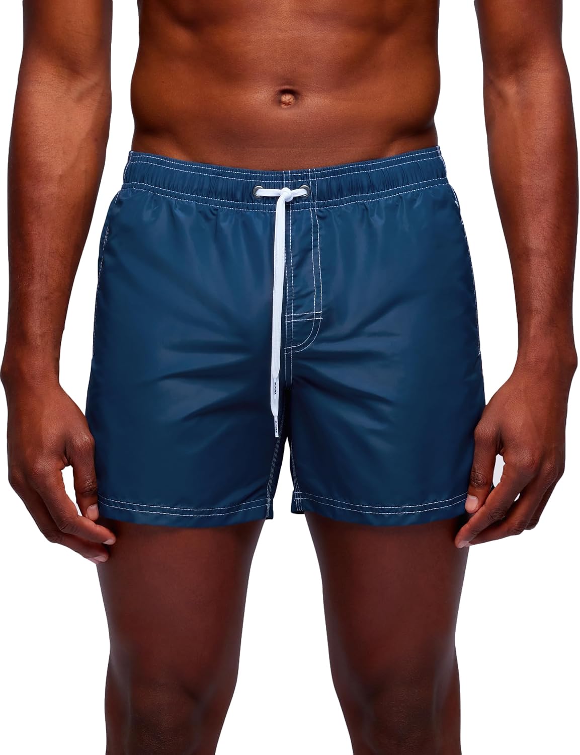 SUNDEK Mens Elastic Waist Boardshort, Swim Trunks 14' Length 5' Inseam