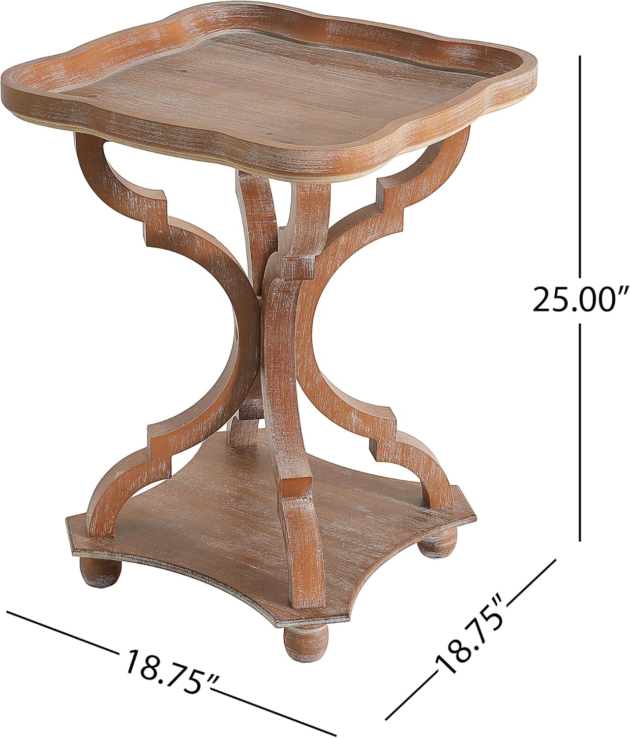 Christopher Knight Home Emerald French Country Accent Table with Square Top, Natural