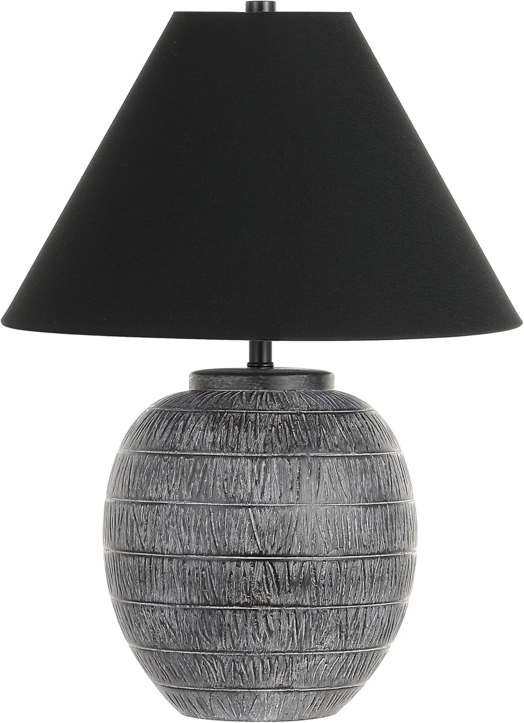 SAFAVIEH Lighting Collection Naomi Modern Grey/Black Ceramic 22-inch Table Lamp for Bedroom, Living Room, Home Office, Desk, Nightstand (LED Bulb Included)