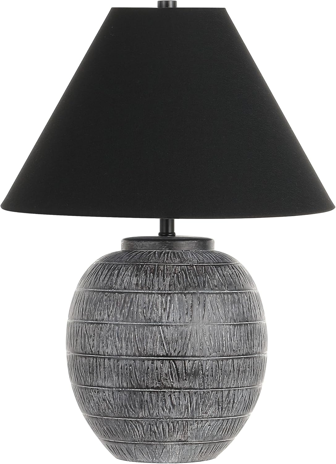 SAFAVIEH Lighting Collection Naomi Modern Grey/Black Ceramic 22-inch Table Lamp for Bedroom, Living Room, Home Office, Desk, Nightstand (LED Bulb Included)
