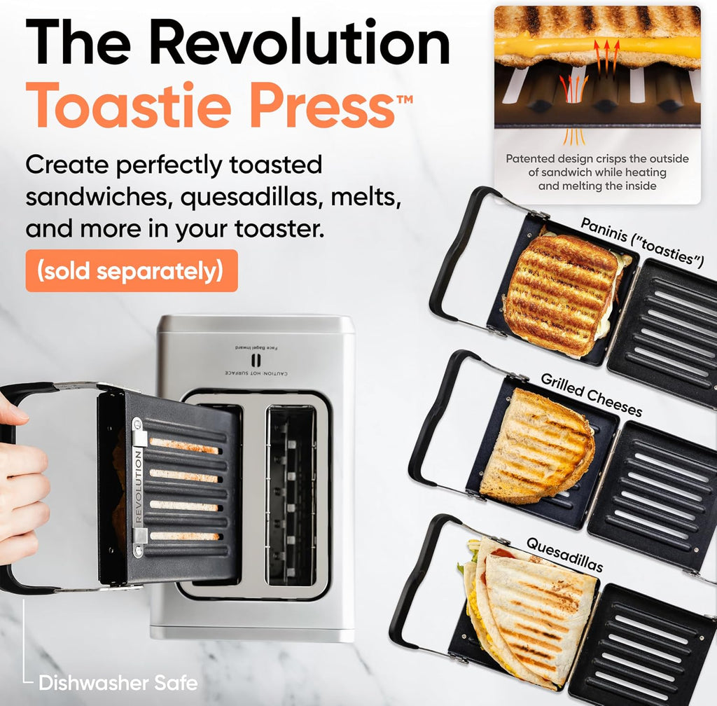 Revolution R180 Connect Plus Smart Toaster with Touchscreen – Choose from 40+ Bread Types, 7 Browning Levels, & Toastie Press Mode – Digital Picture Frame, Weather Widget, and Clock