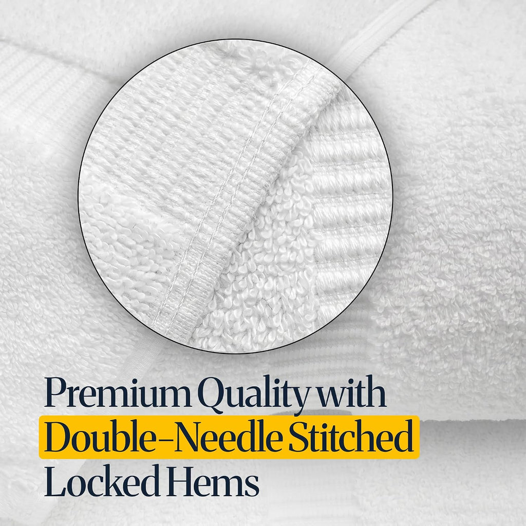 belem Forte Premium Bulk Bath Towels 27x50 | 700 GSM Luxury Hotel Towels | Pack of 36 | 100% Combed Cotton | Ultra Soft, Highly Absorbent White Towels for Hotel, Spa & Resorts | 14 lbs/Dozen