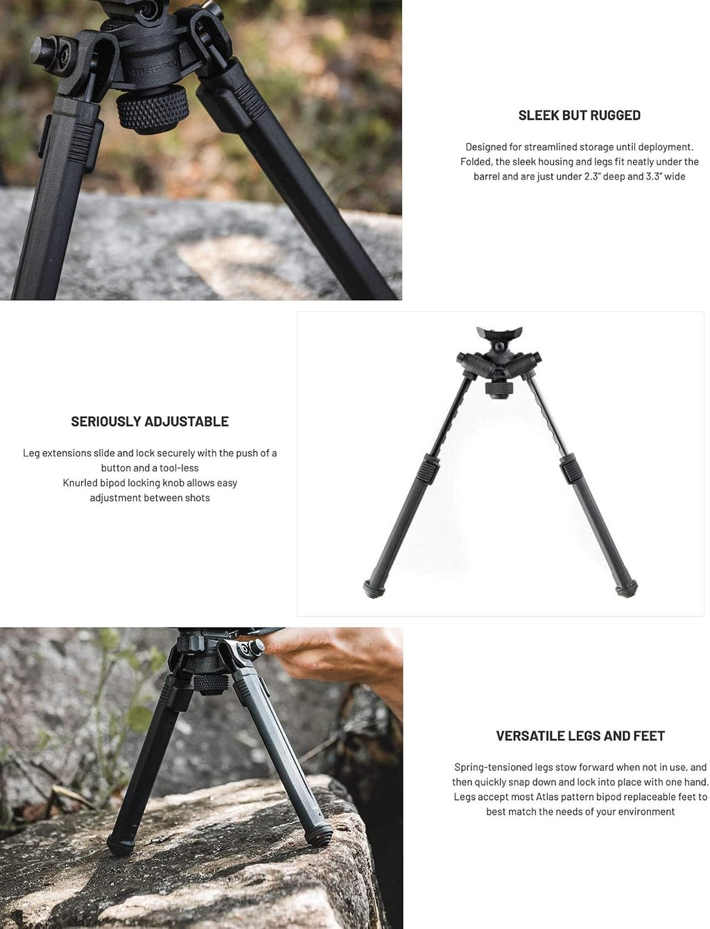 Magpul Rifle Bipod Gun Rest for Hunting and Shooting