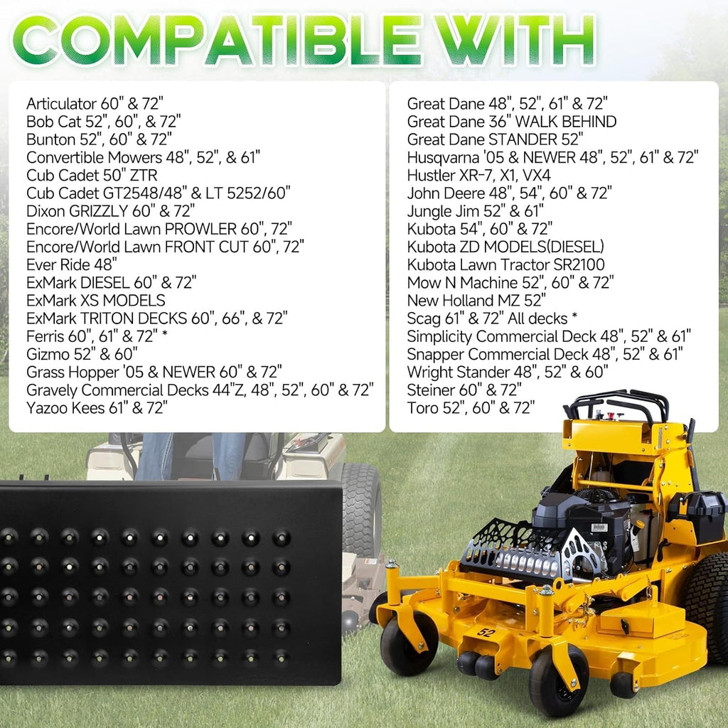 ACS6000ULS Advanced Chute System, Mower Chute Blocker Fit for Ferris, Exmark, Gravely, Hustler, Kubota, Great Dane, Zero Turn Mowers, OE 088-6003-00