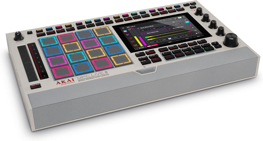 Akai Professional MPC Live III Retro - Standalone Portable Music Production Center with MPCe Pads, Sequencer, Touchscreen, Mic, Stereo Monitors, Audio Interface, Wi-Fi, Bluetooth, Battery, Touchstrip