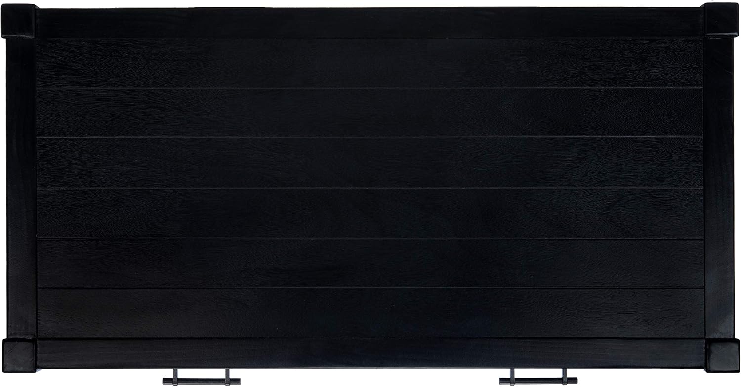 Safavieh Home Collection Filbert Black 2-Drawer Bottom Shelf Coffee Table COF5703B