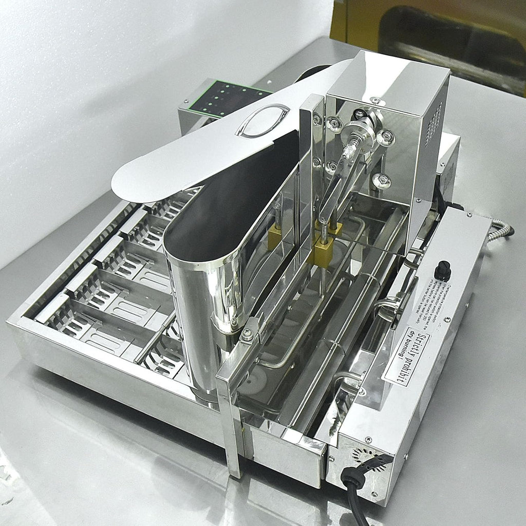 Kolice Commercial 2600pcs/hour Mini 6 Rows Donut Machine, Doughnut Maker, Frying Donuts Maker, Mini Donut Maker, Street Food Snack Food Equipment