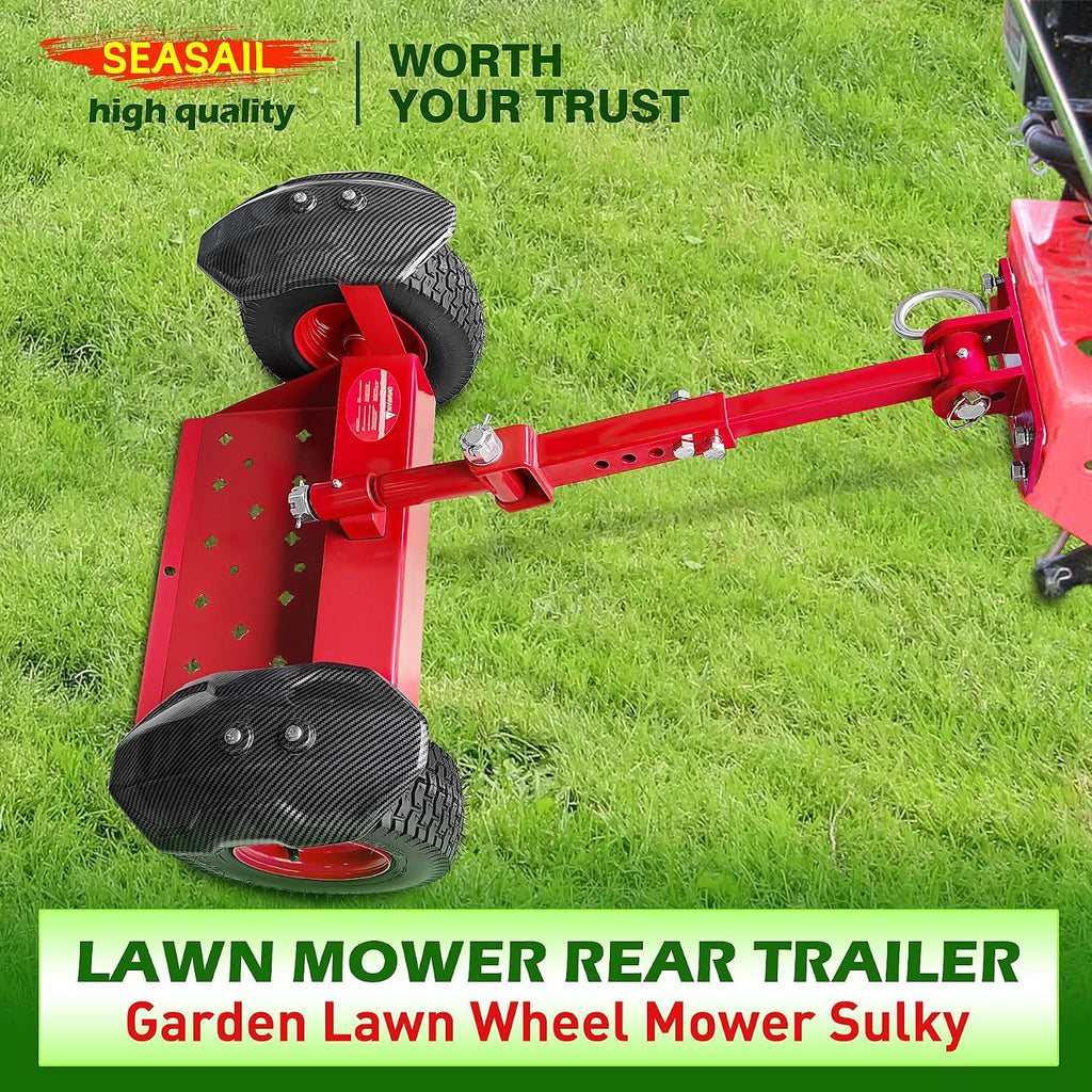 Wheels Lawn Mower Sulky for Lawn and Landscape Professionals,Mower Rear Bracket,Fender Design for Lawn and Landscape Professionals (Red)