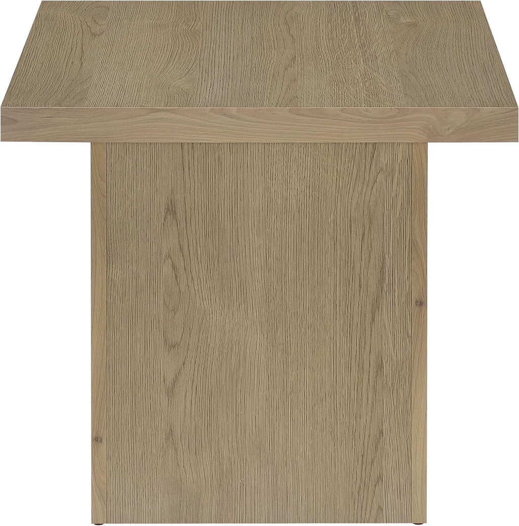 Coaster Home Furnishings - Devar - Wood - Square End Table with Thick Top, Plinth Base, Scratch Resistance and Blocky Frame - Living Room - 23.5-Inch - Latte - 710917
