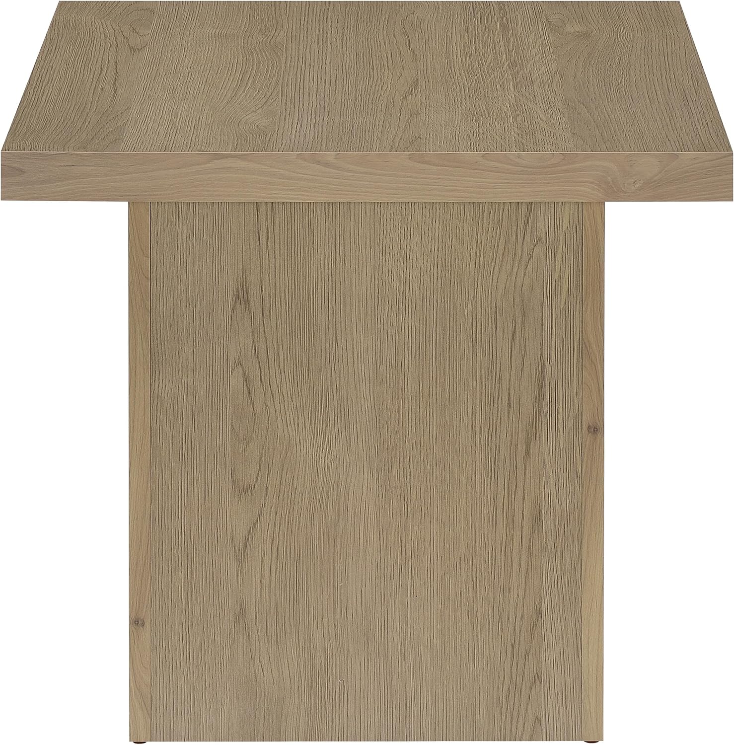 Coaster Home Furnishings - Devar - Wood - Square End Table with Thick Top, Plinth Base, Scratch Resistance and Blocky Frame - Living Room - 23.5-Inch - Latte - 710917