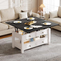 YITAHOME Coffee Table Lift Top, 4 in 1 Multi-Function Convertible Coffee Table with Drawers and Hidden Compartment, Converts to Dining Table for Living Room Home Office, Black Top