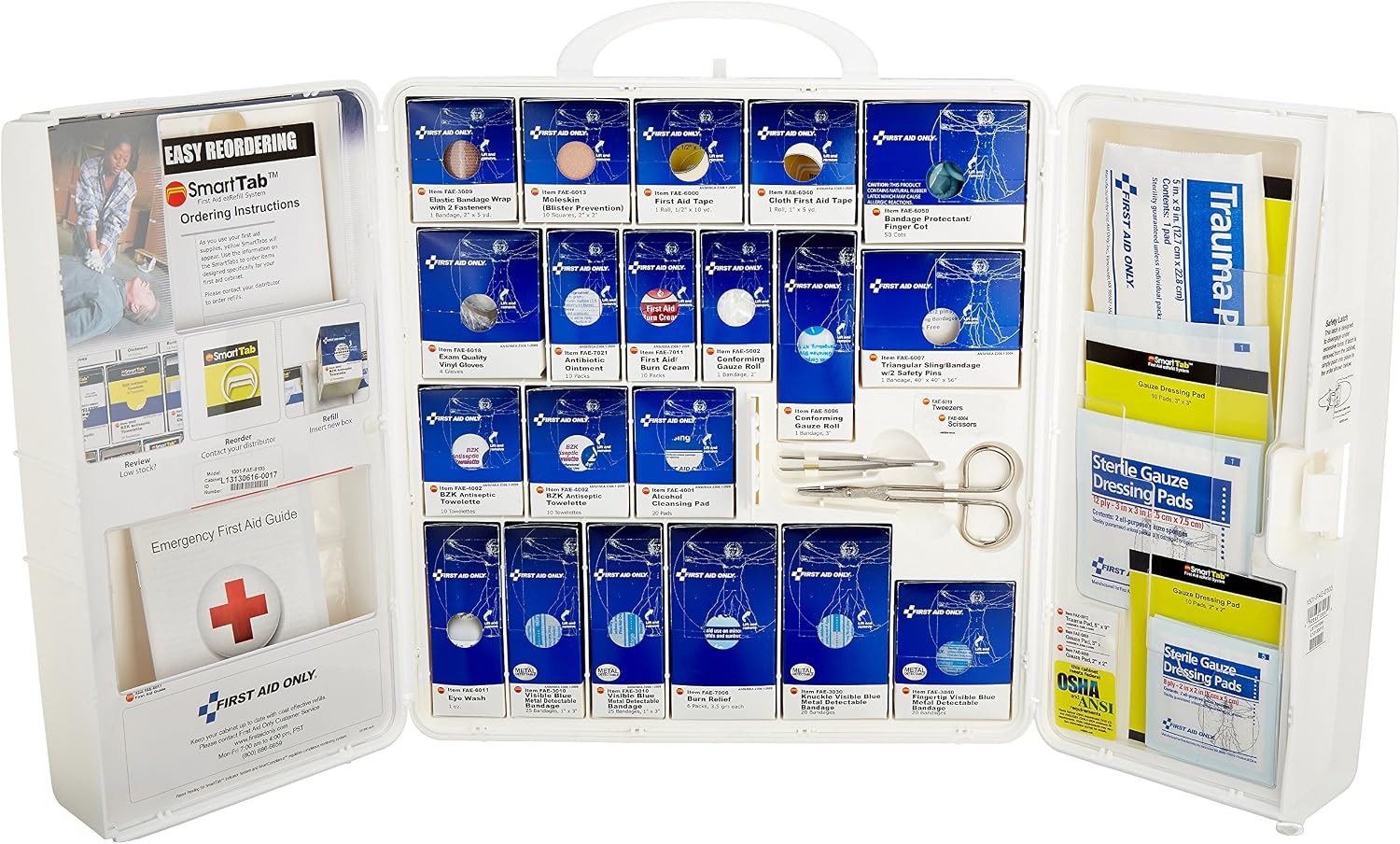 First Aid Only Food Service Industry Cabinet with No Medications-Plastic, Fao Managed Refills, 6.19 Pound
