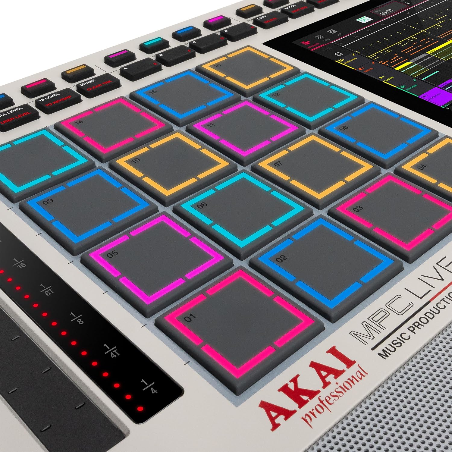 Akai Professional MPC Live III Retro - Standalone Portable Music Production Center with MPCe Pads, Sequencer, Touchscreen, Mic, Stereo Monitors, Audio Interface, Wi-Fi, Bluetooth, Battery, Touchstrip