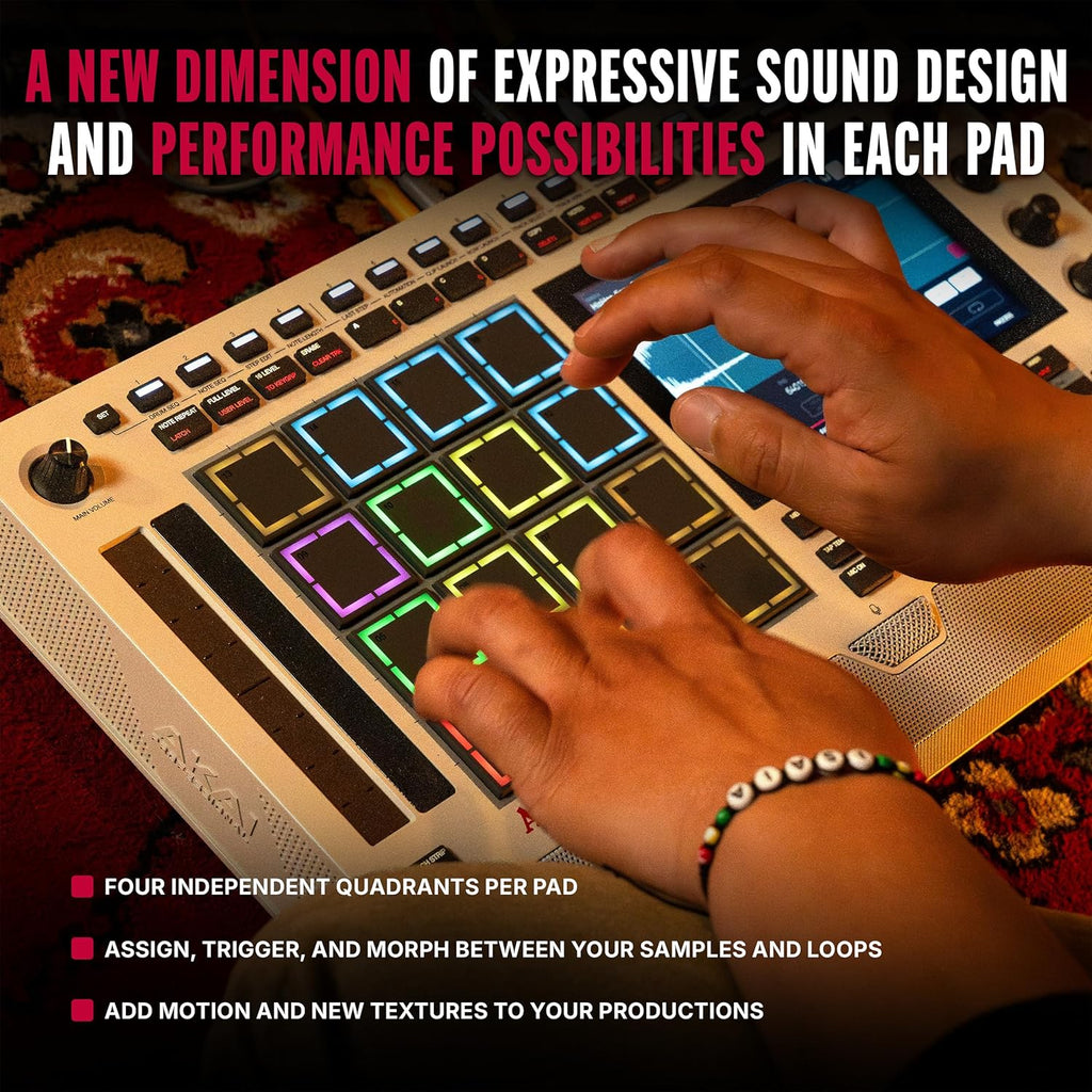 Akai Professional MPC Live III Retro - Standalone Portable Music Production Center with MPCe Pads, Sequencer, Touchscreen, Mic, Stereo Monitors, Audio Interface, Wi-Fi, Bluetooth, Battery, Touchstrip