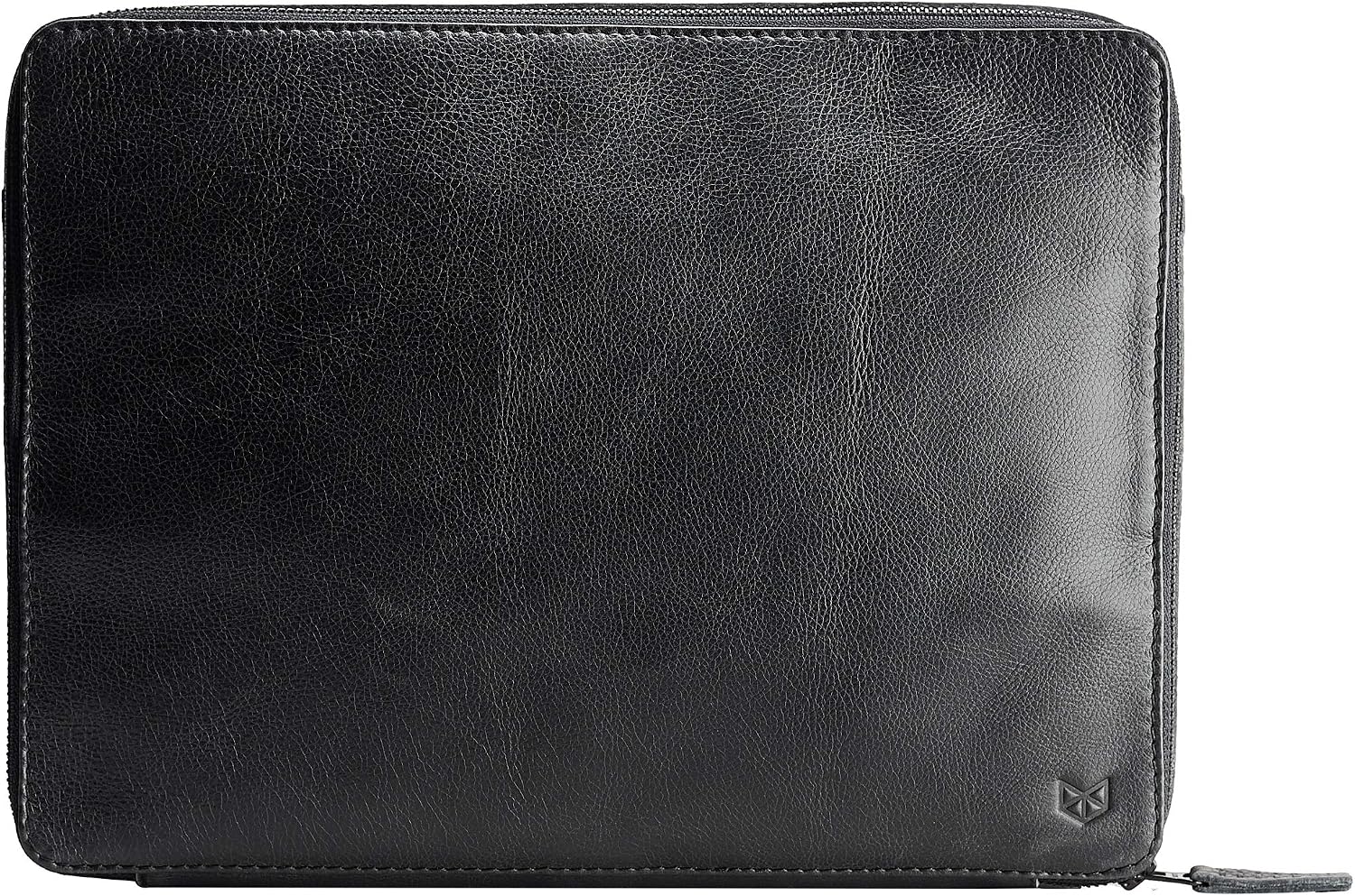 Capra Leather Travel Tech Organizer for Men, Black iPad Case, Electronics Cables Accessory Storage, Gadget Bag, Pouch Dopp Kit. Mens Gifts